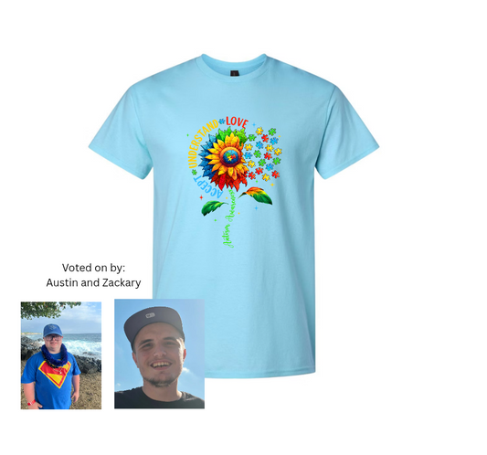 Autism awareness sunflower